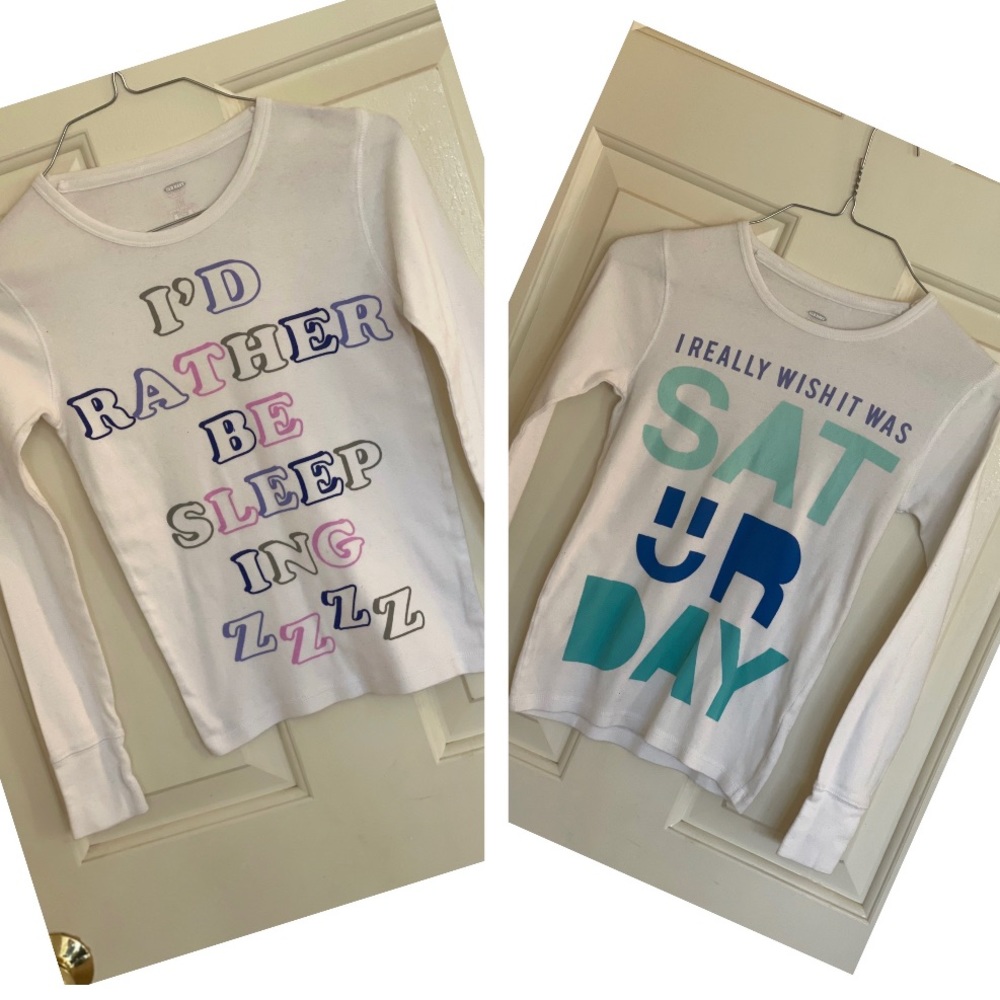 Two pajama tops Old Navy Size 10 Girls